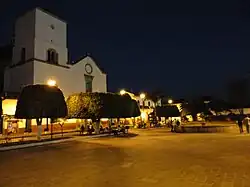 Center of Tacámbaro at night