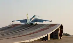 Take off from the ski-jump