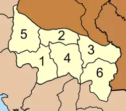 Map of districts