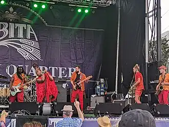 Tank and The Bangas performing at French Quarter Fest, New Orleans in 2022