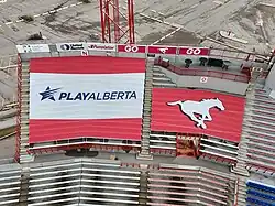 Tarps are installed due to dwindling attendance