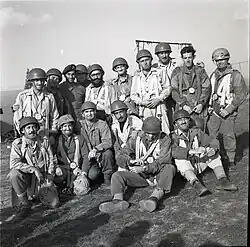 Soldiers of the Israel Paratroopers Brigade at Tel Nof Airbase in 1955