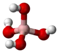 Ball and stick model of tetrahydroxyborate