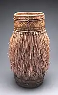Thatch Basket 1984 8" diameter x 15" h