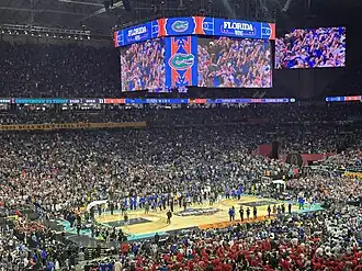 The Alamodome after Florida's win over Auburn in the 2024 Final Four
