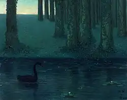 The Black Swan (1895), pastel on cardboard, 38 x 47&nbsp;cm., Kröller-Müller Museum, Otterlo