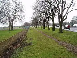 Ha-ha along Barrack Field