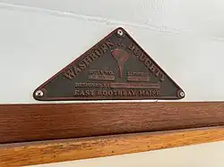 Construction plate aboard the vessel