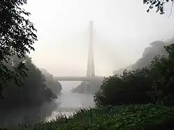 River Boyne passing under the Boyne Cable Bridge in Drogheda