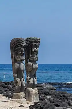 Protector kii (statues) at the Place of Refuge
