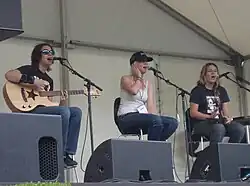 Performing at the Australian Open, (L to R): Kat, Ally and Lucy Spazzy, January 2006