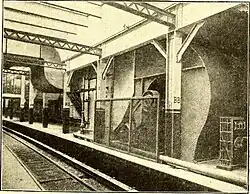 An experimental cooling system on the platform of the Brooklyn Bridge station