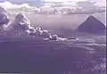 Fukutoku Okanoba and South Iwo Jima during eruption activity (Jan 20, 1986)