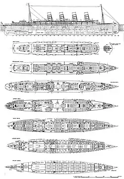 Deck plans from Engineering magazine 1907