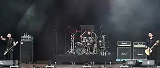 L-R: Michael McKeegan, Neil Cooper and Andy Cairns at Wacken Open Air 2022