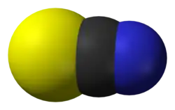 The thiocyanate anion (space-filling model)