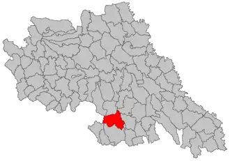 Location in Iași County