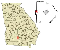 Location in Tift County and Georgia