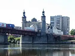 View from the Lithuanian side towards the Russian side of the bridge