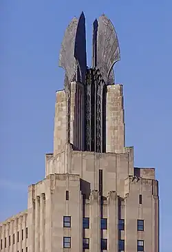 The "Wings of Progress" atop the Times Square Building in Rochester, New York (1930)