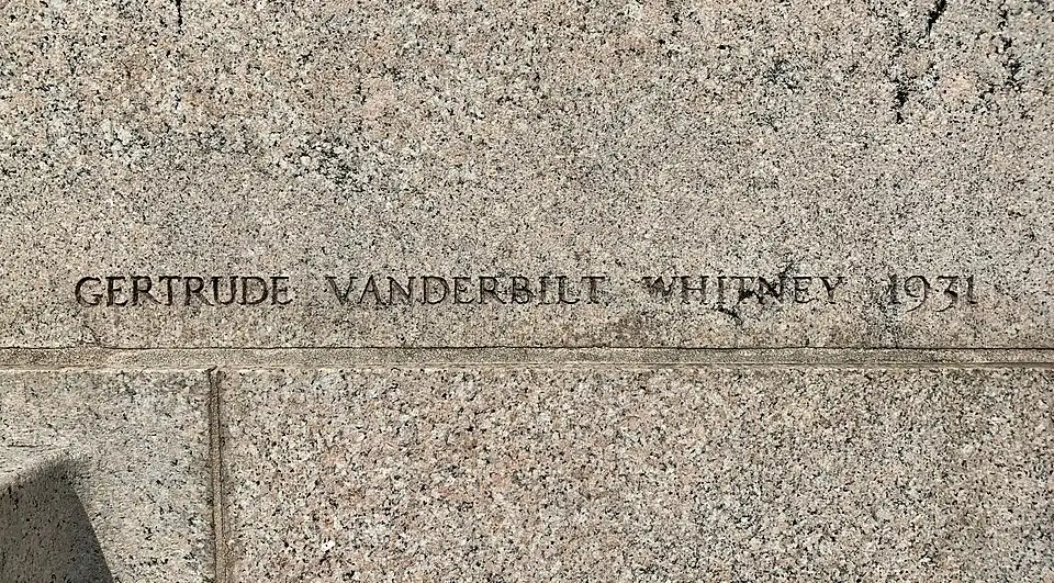 Side of the pedestal