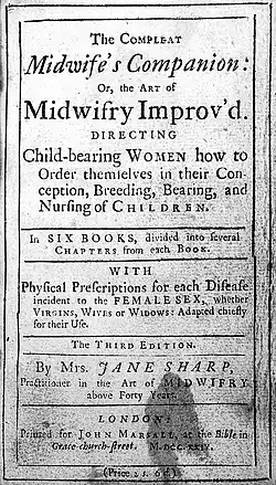 Title page from The compleat midwife's companion.