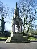 Statue of Titus Salt, moved to the park from the town hall in 1896.
