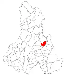 Location in Harghita County