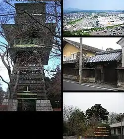 Left: Okameyama Shinrin Park; Right: View from Symphony Tower, Uchigasaki Shozo, Kame Sugi