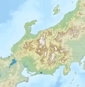 Mount Tate is located in Chubu region