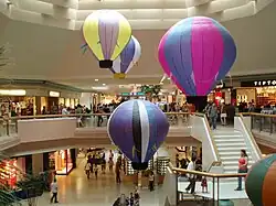 The mall in the mid-2000s with miniature hot-air balloons