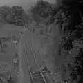 The approach to Torrington from Watergate Halt and the site of the old wooden viaduct in June 1969.