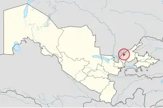 Location of Tashkent