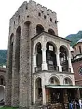 Tower of Hrelyu in the Rila Monastery, Bulgaria.