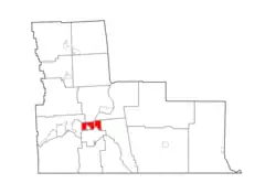 Location within Broome County