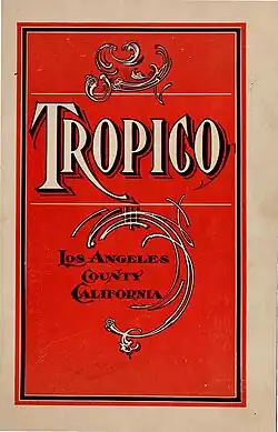 Cover of 1903 guide to Tropico (Online Archive of California)