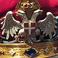 Coat of arms of Serbia on the crown