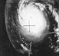 TIROS 5 image of Super Typhoon Amy on August 31, 1962