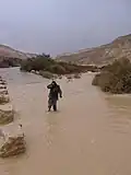 Flooding in Zin Valley below the Midrasha