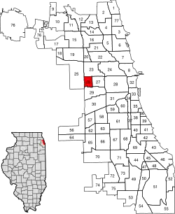 Location within the city of Chicago