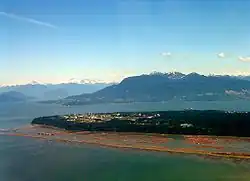 Aerial view of the University Endowment Lands, including UBC and Pacific Spirit Park