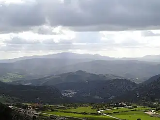 Ubrique and Grazalema Natural Park seen from Benaocaz