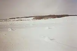 Snow rollers in Saxony-Anhalt, Germany