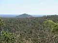 A view from the rim of Kalkani Crater. Rangaranga Hill, a scoria cone in the distance.