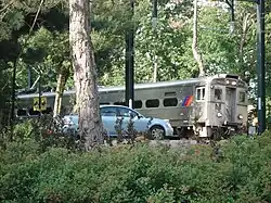 The Upper Montclair Railway Station from Anderson Park