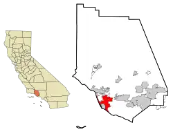 Location in Ventura County and the state of California
