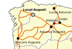 Location of Viadangos in the 12th century.