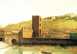 Tower of San Niccolò in the 19th century