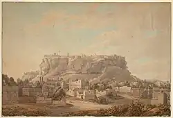 View of Gwalior Fort from the north-west. c. 1790