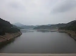 View of Hedong Reservoir from the dam.